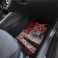 Blood Flows to Valhalla Car Mats Viking Longship Nordic Knotwork - Dark Mythology