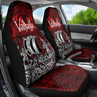 Blood Flows to Valhalla Car Seat Cover Viking Longship Nordic Knotwork - Dark Mythology