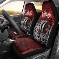 Blood Flows to Valhalla Car Seat Cover Viking Longship Nordic Knotwork - Dark Mythology