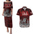 Blood Flows to Valhalla Couples Matching Puletasi and Hawaiian Shirt Viking Longship Nordic Knotwork - Dark Mythology