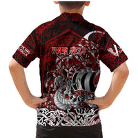 Blood Flows to Valhalla Family Matching Mermaid Dress and Hawaiian Shirt Viking Longship Nordic Knotwork - Dark Mythology