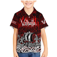 Blood Flows to Valhalla Family Matching Mermaid Dress and Hawaiian Shirt Viking Longship Nordic Knotwork - Dark Mythology