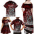 Blood Flows to Valhalla Family Matching Off Shoulder Maxi Dress and Hawaiian Shirt Viking Longship Nordic Knotwork - Dark Mythology