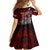 Blood Flows to Valhalla Family Matching Off Shoulder Short Dress and Hawaiian Shirt Viking Longship Nordic Knotwork - Dark Mythology