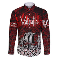 Blood Flows to Valhalla Family Matching Puletasi and Hawaiian Shirt Viking Longship Nordic Knotwork - Dark Mythology
