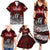 Blood Flows to Valhalla Family Matching Summer Maxi Dress and Hawaiian Shirt Viking Longship Nordic Knotwork - Dark Mythology