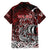 Blood Flows to Valhalla Family Matching Summer Maxi Dress and Hawaiian Shirt Viking Longship Nordic Knotwork - Dark Mythology