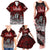 Blood Flows to Valhalla Family Matching Tank Maxi Dress and Hawaiian Shirt Viking Longship Nordic Knotwork - Dark Mythology