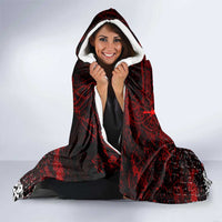 Blood Flows to Valhalla Hooded Blanket Viking Longship Nordic Knotwork - Dark Mythology
