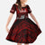 Blood Flows to Valhalla Kid Short Sleeve Dress Viking Longship Nordic Knotwork - Dark Mythology