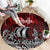 Blood Flows to Valhalla Round Carpet Viking Longship Nordic Knotwork - Dark Mythology