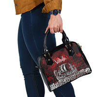 Blood Flows to Valhalla Shoulder Handbag Viking Longship Nordic Knotwork - Dark Mythology