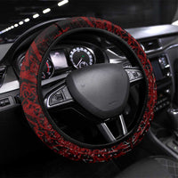 Blood Flows to Valhalla Steering Wheel Cover Viking Longship Nordic Knotwork - Dark Mythology