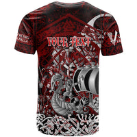 Blood Flows to Valhalla T Shirt Viking Longship Nordic Knotwork - Dark Mythology
