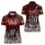 Blood Flows to Valhalla Women Polo Shirt Viking Longship Nordic Knotwork - Dark Mythology