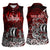 Blood Flows to Valhalla Women Sleeveless Polo Shirt Viking Longship Nordic Knotwork - Dark Mythology