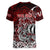 Blood Flows to Valhalla Women V-Neck T-Shirt Viking Longship Nordic Knotwork - Dark Mythology