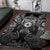 Scandinavian Viking Area Rug Norse Warrior Sigil - Helmet and Battle Axes