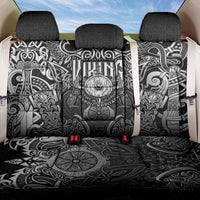 Scandinavian Viking Back Car Seat Cover Norse Warrior Sigil - Helmet and Battle Axes