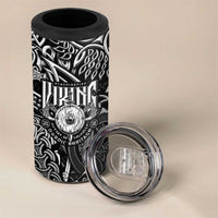 Scandinavian Viking 4 in 1 Can Cooler Tumbler Norse Warrior Sigil - Helmet and Battle Axes