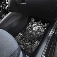 Scandinavian Viking Car Mats Norse Warrior Sigil - Helmet and Battle Axes