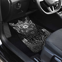 Scandinavian Viking Car Mats Norse Warrior Sigil - Helmet and Battle Axes