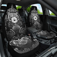 Scandinavian Viking Car Seat Cover Norse Warrior Sigil - Helmet and Battle Axes