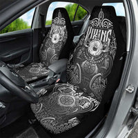Scandinavian Viking Car Seat Cover Norse Warrior Sigil - Helmet and Battle Axes