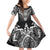 Scandinavian Viking Family Matching Off Shoulder Short Dress and Hawaiian Shirt Norse Warrior Sigil - Helmet and Battle Axes