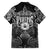 Scandinavian Viking Family Matching Short Sleeve Bodycon Dress and Hawaiian Shirt Norse Warrior Sigil - Helmet and Battle Axes
