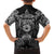 Scandinavian Viking Family Matching Tank Maxi Dress and Hawaiian Shirt Norse Warrior Sigil - Helmet and Battle Axes