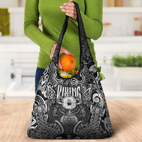 Scandinavian Viking Grocery Bag Norse Warrior Sigil - Helmet and Battle Axes