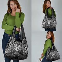 Scandinavian Viking Grocery Bag Norse Warrior Sigil - Helmet and Battle Axes