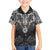 Scandinavian Viking Hawaiian Shirt Norse Warrior Sigil - Helmet and Battle Axes
