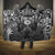 Scandinavian Viking Hooded Blanket Norse Warrior Sigil - Helmet and Battle Axes