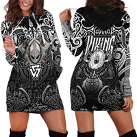 Scandinavian Viking Hoodie Dress Norse Warrior Sigil - Helmet and Battle Axes