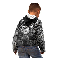 Scandinavian Viking Kid Hoodie Norse Warrior Sigil - Helmet and Battle Axes