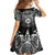 Scandinavian Viking Kid Short Sleeve Dress Norse Warrior Sigil - Helmet and Battle Axes