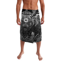 Scandinavian Viking Lavalava Norse Warrior Sigil - Helmet and Battle Axes