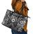 Scandinavian Viking Leather Tote Bag Norse Warrior Sigil - Helmet and Battle Axes