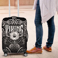 Scandinavian Viking Luggage Cover Norse Warrior Sigil - Helmet and Battle Axes
