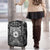 Scandinavian Viking Luggage Cover Norse Warrior Sigil - Helmet and Battle Axes