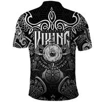 Scandinavian Viking Polo Shirt Norse Warrior Sigil - Helmet and Battle Axes
