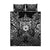 Scandinavian Viking Quilt Bed Set Norse Warrior Sigil - Helmet and Battle Axes