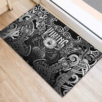 Scandinavian Viking Rubber Doormat Norse Warrior Sigil - Helmet and Battle Axes
