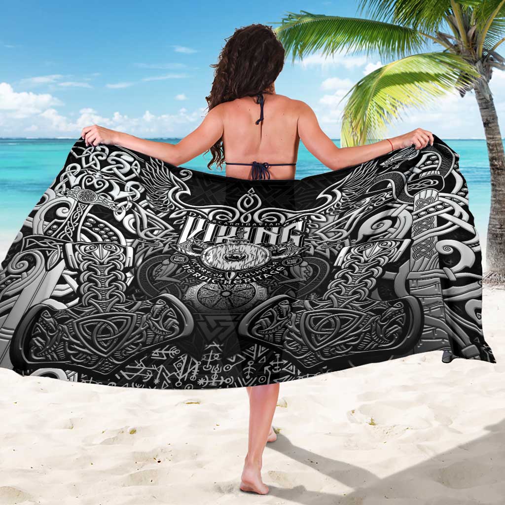 Scandinavian Viking Sarong Norse Warrior Sigil - Helmet and Battle Axes