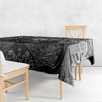 Scandinavian Viking Tablecloth Norse Warrior Sigil - Helmet and Battle Axes