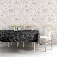 Scandinavian Viking Tablecloth Norse Warrior Sigil - Helmet and Battle Axes