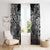 Scandinavian Viking Window Curtain Norse Warrior Sigil - Helmet and Battle Axes