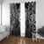 Scandinavian Viking Window Curtain Norse Warrior Sigil - Helmet and Battle Axes